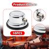 Drum Lugs Single End, Lightweight, Jazz Drum Instrument Percussion Accessories, Metal Drum Ears with Skin Pads