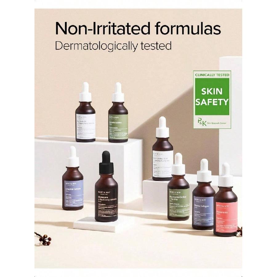 Mary&May Centella Asiatica Serum 30ml - 95% Of Cica Extracxt For Instant Skin Soothing, Regeneration, And Elasticity Improvement - Korean Face Serum