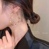 Silver Needle Wind Love Plain Ring Earrings Retro Metal Sense Exaggerated Earrings Niche Cold Wind Earrings Wholesale Women