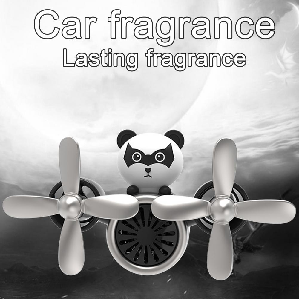 Portable Car Air Freshener Unique Dual Fan Design Portable Car Diffuser with Cartoon Shape Refreshing Air for Automotive