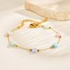 Vnox Luxury Stainless Steel Bracelets For Women, Stainless Steel Chain Natural Shell Flower Necklace, Charm Jewelry Wholesale