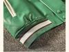 Chaqueta de Béisbol de Cuero PU y Algodón para Hombre, Tendencia Americana - Abrigo de Piloto de Invierno para Parejas, Acolchada Casual.