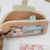 Leather Pencil Case Large Compartment Pencil Bag Water Resistant Clear Pen Pouches Pen Organizers Bag for Student Adult