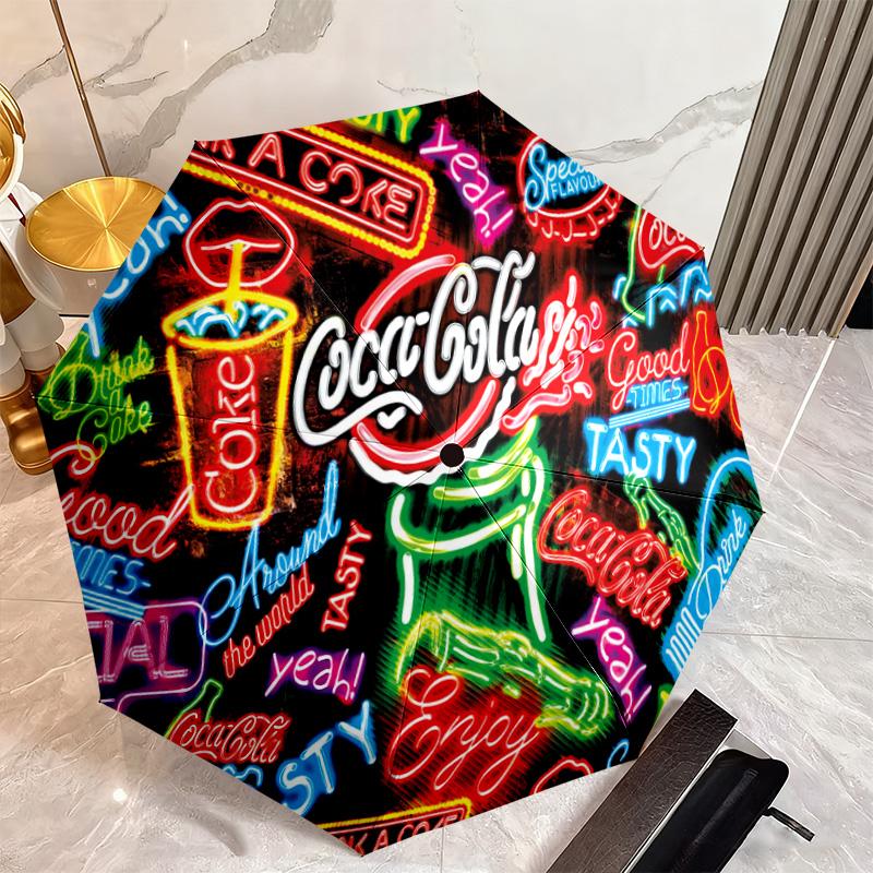 Christmas Gift Halloween Theme Bear Truck Coca Cola umbrella is suitable for all seasons, including home travel and outdoor activities Y13