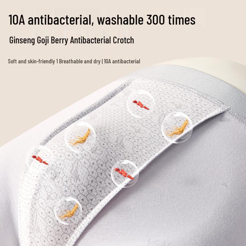 Yalu Men's 10A Antibacterial Cotton Boxer Briefs