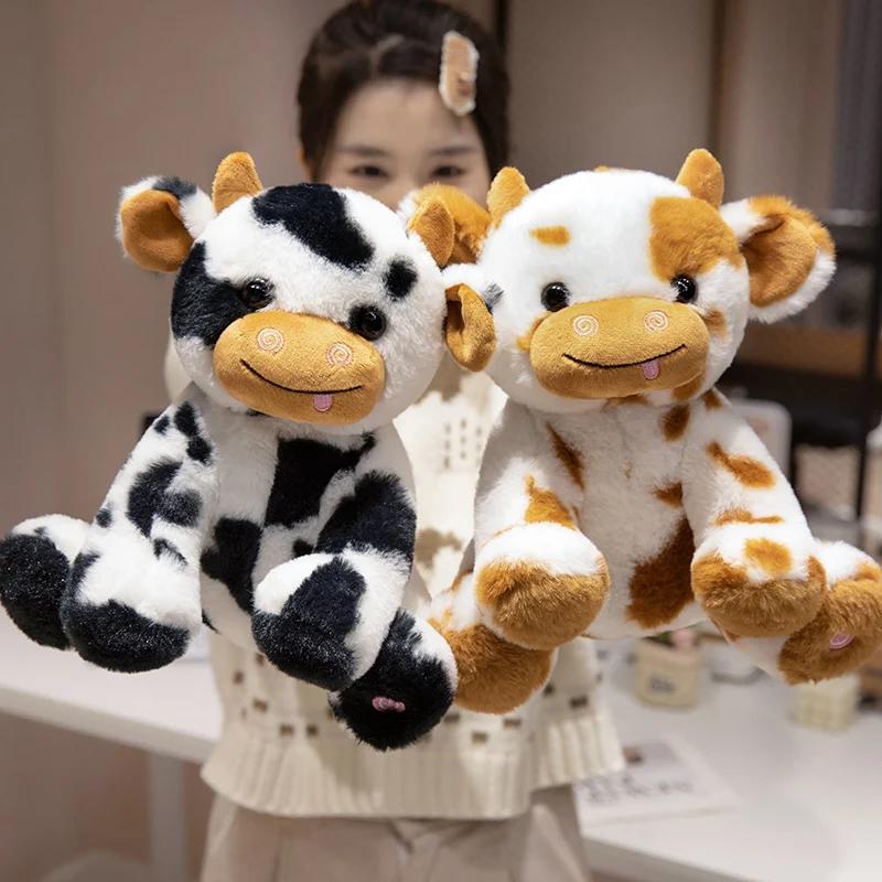 1pcs Kawaii Glowing Cow Plush Toy Cute Plush Stuffed Animal LED Glowing Cow Room Decor Birthday Gift