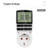 Temporizador Digital Electrónico con Enchufe EU FR BR Temporizadores de Cocina 230V Control Programable de 7 Días/12-24 Horas Enchufe de Toma de Corriente con Temporización