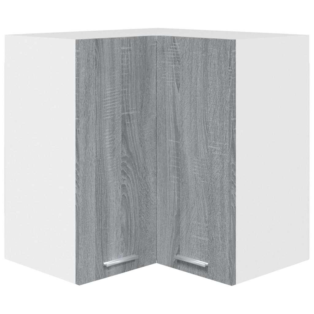 Vidaxl Corner Wall Cabinet, Sonoma Oak Grey, 57X57X60 Cm