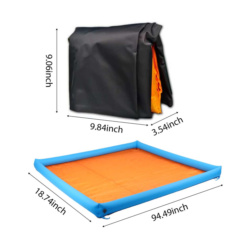 Beach Blanket 86.6x82.7 Inch with Inflatable Pillow Wall Convertible To Tent Sun Shade for Sand Lawn Outdoor Portable