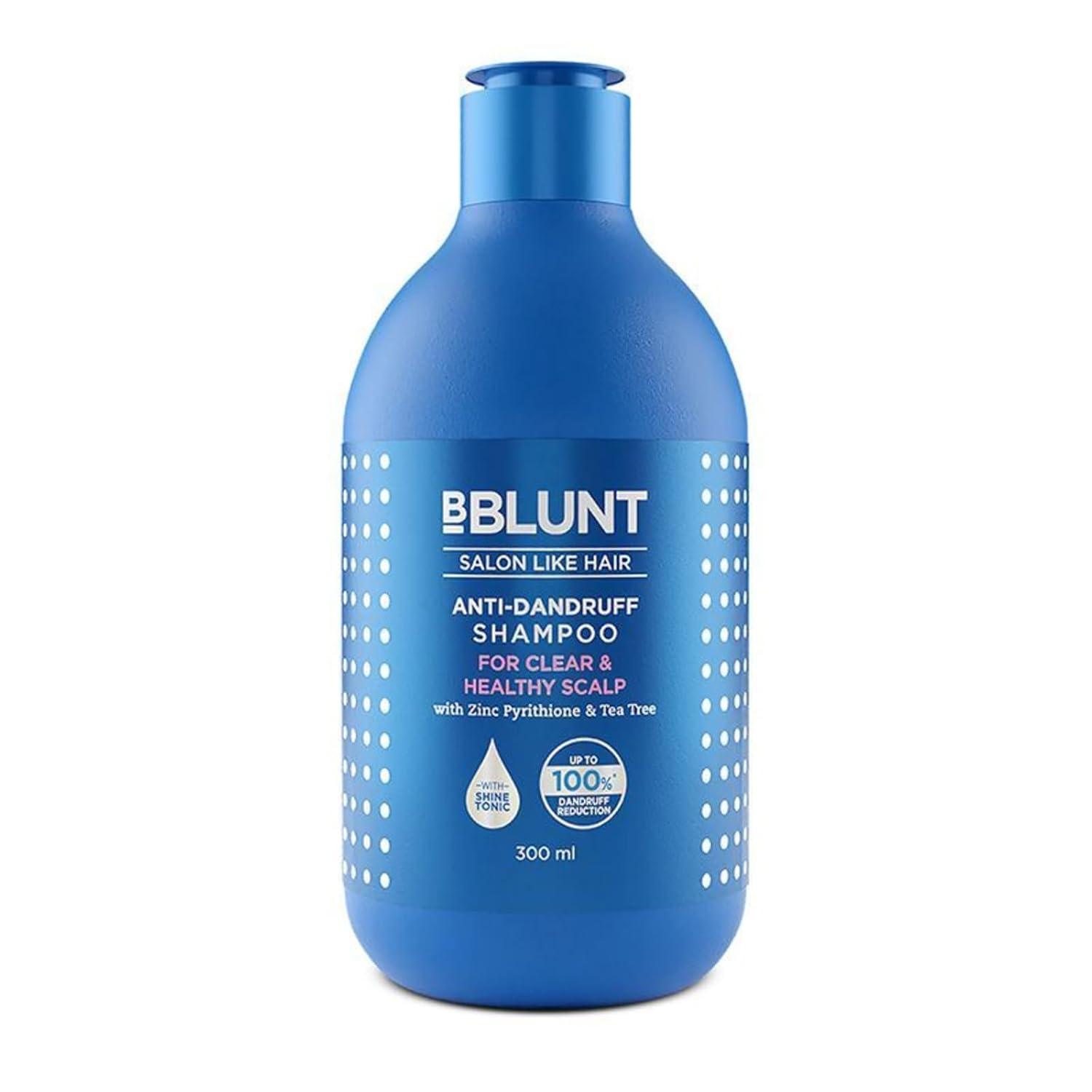 Bblunt Anti-Dandruff Shampoo 300 ml For All Hair Types With Oil Control And Clear Scalp