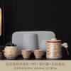 Ru kiln travel tea set portable outdoor camping travel high-end tea set new Chinese express cup business souvenir