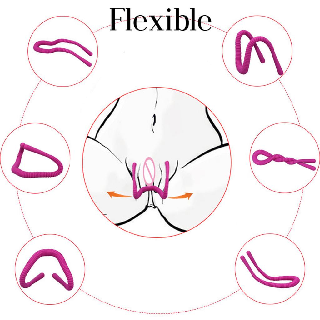 Female Pussy Spreader Labia Clamps Silicone Spot Clitoris Stimulator Vagina Flirt Spread Bondage Gear Speculum Lips Clamps