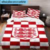 3pcs England Football Crest Printed Bedding Set Duvet Cover Closure Includes 1 Duvet Cover & 2 Pillowcases Bedding Sets Home Decor Gifts
