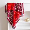 New European and American Small Square Scarf Simulation Silk Scarf Headscarf Women's Spring and Summer Scarf Printed Neck Protection Scarf Professi