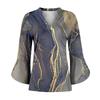 3/4 Sleeve Shirts For Women's Fashion Casual Round Neck Printed T-Shirt Top