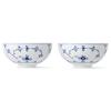 [Officially Imported] Royal Copenhagen Blue Fluted Plain Rice Bowls, 300ml, Pair (2 Bowls), Wedding Gift, 1062491