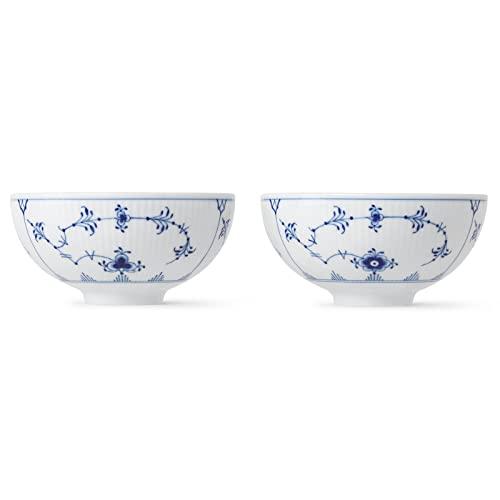 [Officially Imported] Royal Copenhagen Blue Fluted Plain Rice Bowls, 300ml, Pair (2 Bowls), Wedding Gift, 1062491
