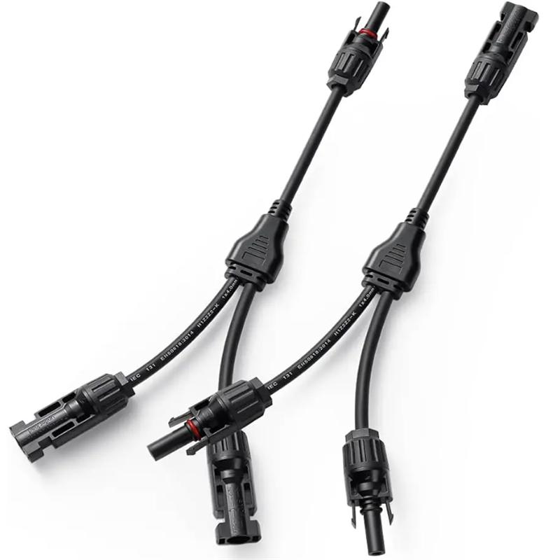 2Y Branch parallel connection 30A 1000V Electrical Solar Connector Photovoltaic 2pcs solar Panel Cable Wire Connect