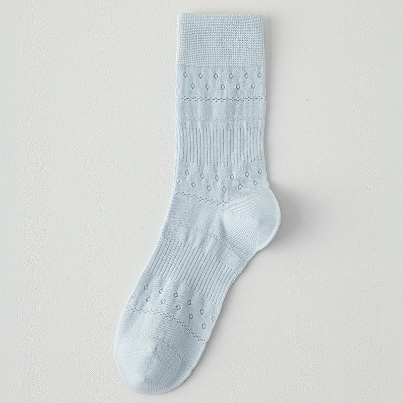 

Женские летние тонкие полые носки-трубы из впитывающей пот сетки, дышащие, бесшовные, махровые, из хлопка 1 pair синий