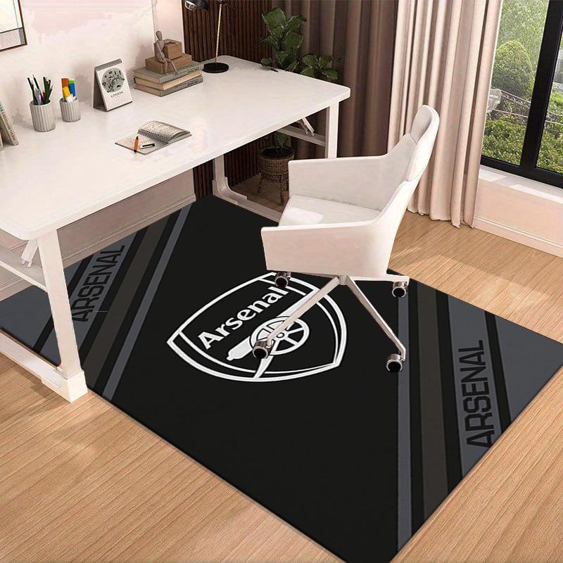 Arsenal Football Club Wappen Teppich für Büro, Stuhlunterlage, Dekorteppich Wohnzimmer Matte, Große Größe Fan Geschenke Weihnachtsgeschenke