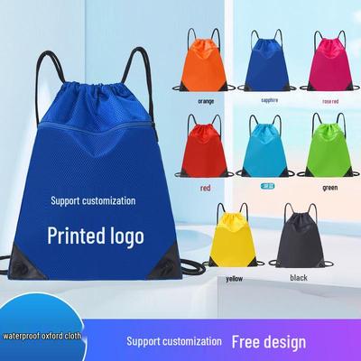 Mochila Impermeável de Tecido Oxford com Cordão para Exterior e Fitness com Logótipo