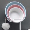 Wall Mounted Foldable Wash Basin Storage Rack Pot Lid Shelf Holder Self Adhesive