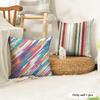 Classic Striped Cushion Cover Natural Linen Organic Fabric DoubleSided Printing Couch Pillow Covers Home Decor