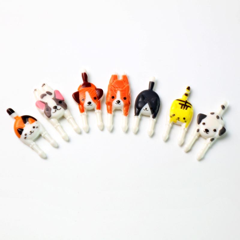 Kinderen Anime-Stijl Dier Vruchtenvork Prikkertjes Set - Giraffe Cartoon Ontwerp voor Bento en Snacks