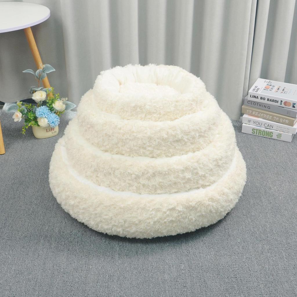 Cozy Round Cat Bed - Warm, Thick, All-Season Nest for Cats & Small Dogs