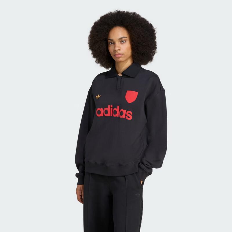 

Женская хлопковая толстовка Adidas с воротником-поло в футбольном стиле JY3527 A/S