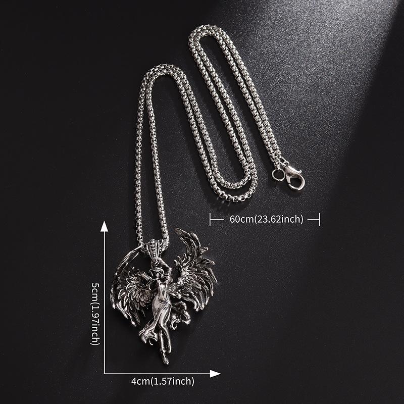Pendant Angel Retro Angel Wings High-end Jewelry Accessories Necklace