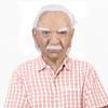Realistic White-Haired Old Man Headgear Humorous Funny Grandfather Mask Latex Role-Playing Props For Halloween Masquerade