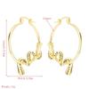 Women's Hoop Earring Bohemian O Shaped Creative Rice Beads Exaggerated Accessories Earrings
