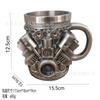 V8 Engine Themed Resin Mug Decorative Desk Ornament Car Enthusiasts Office Decor