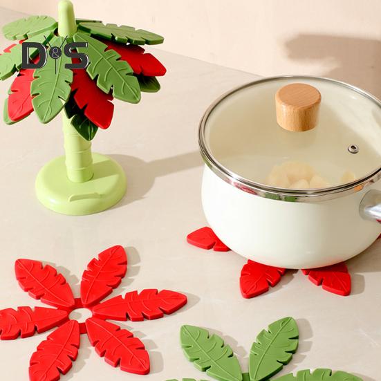 Podstawki pod gorące naczynia w kształcie drzewa, żaroodporne podkładki, zestaw podkładek zapobiegających oparzeniom, kuchenne podkładki pod gorące naczynia na blaty