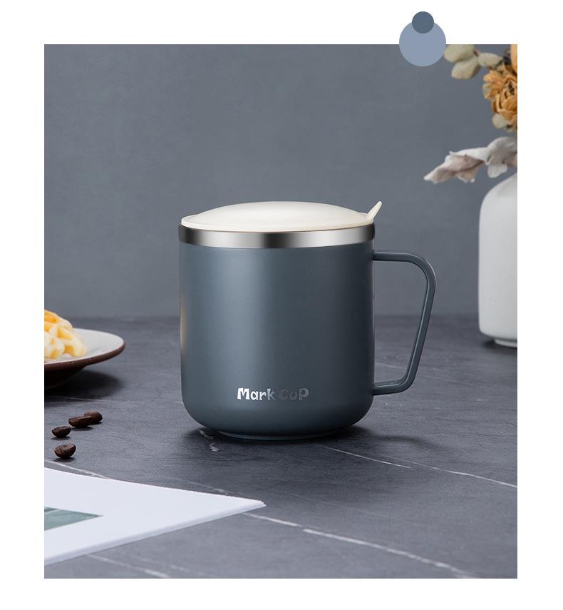 Isolierte Edelstahl-Tasse mit Deckel - Langlebig, Büro- & Kinderbecher, Ideales Geschenk für Teeliebhaber