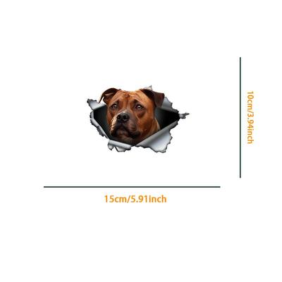 1PC 2D Flat Stickers Pitbull Animal Car Stickers Luggage Refrigerator Wall Stickers Laptop Toilet Stickers