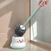 Bathroom Toilet Brush Wall Mount Toilet Brushes & Holders Non-Punch Compact Ergonomic Stain Remover Dead Corner Cleaner Without