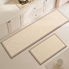 2 stuks Scandinavische Stijl Gestreept Keukenkleed Antislip Slijtvast Sneldrogend Makkelijk Schoon Te Maken Lang Kleed Woondecoratie