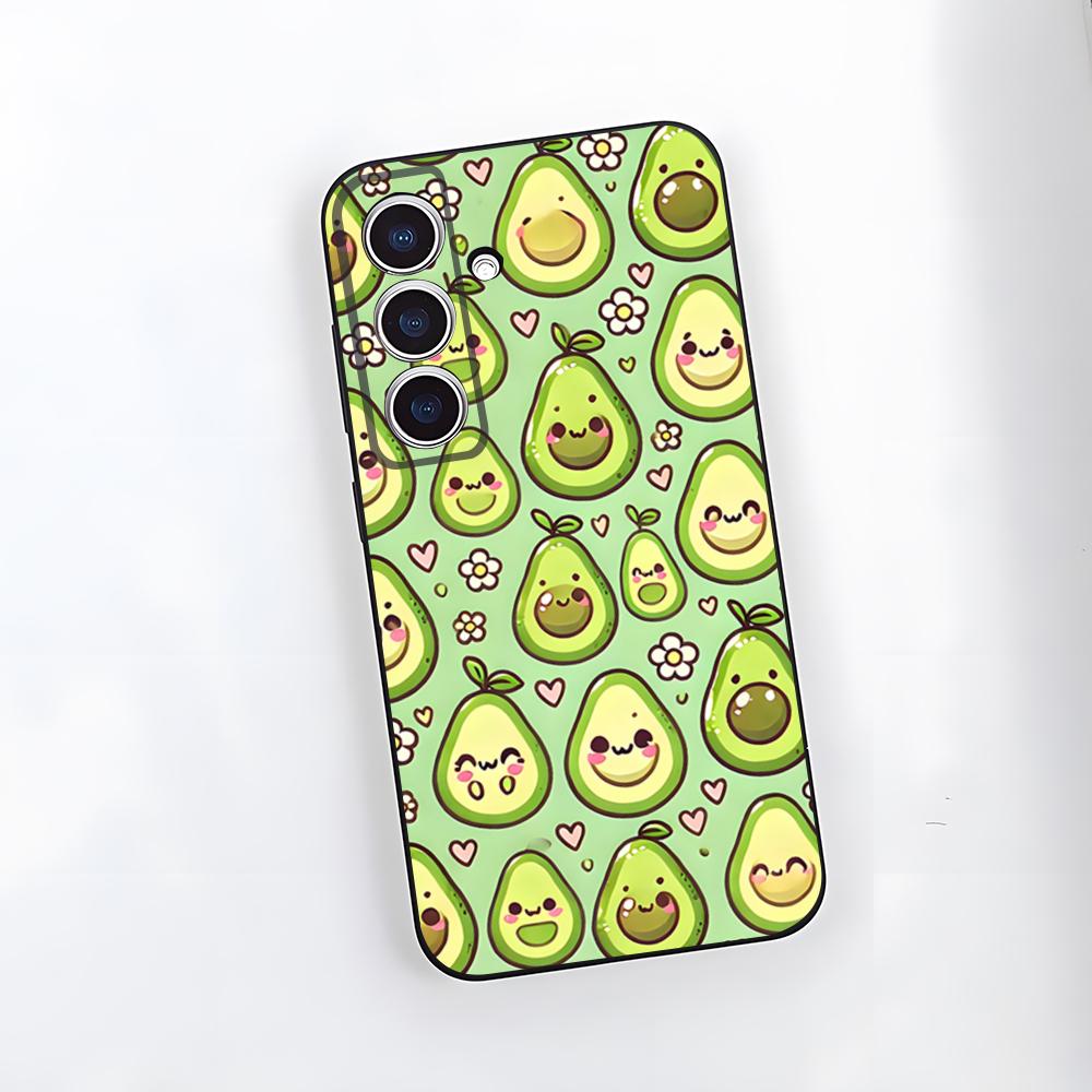 C-Cute Cartoon Avocado Handyhülle Für Samsung S25 Plus S20 S20 Plus S22 Ultra S23 FE S21 Plus S21 Ultra Weiche Hülle