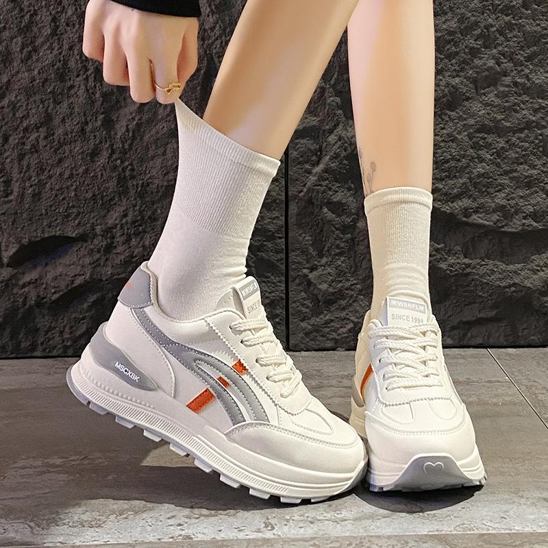 Platform-soled Forrest Gump shoes women's 2025 spring and autumn new Korean version of versatile sports and leisure shoes color matching dad shoes lit