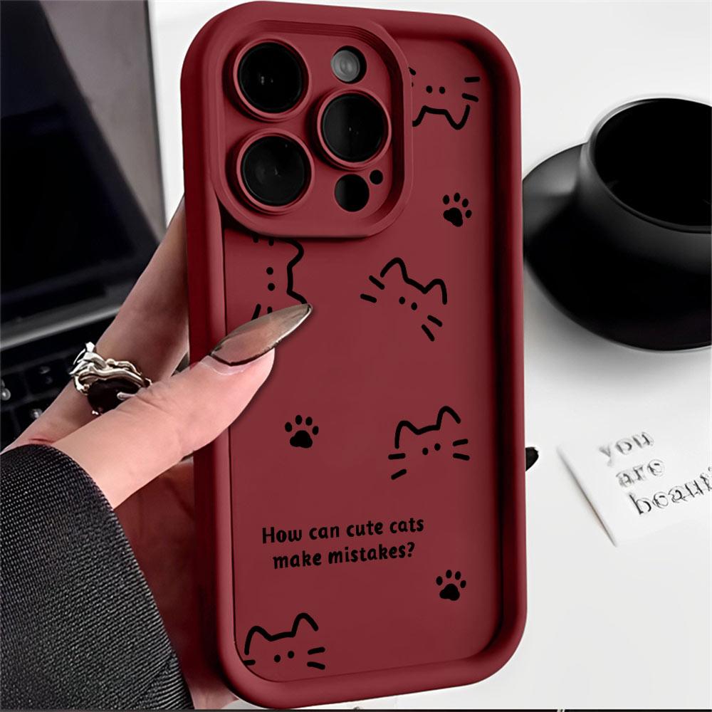 Snygg Linje Katt Hund Telefonfodral För Xiaomi Redmi Note 14 13 12s 12 11 10 9s 9 8 7 Turbo 4 Pro Plus 4G 5G Mjukt TPU Bakstycke