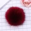 15cm New Beanies Cap Women Skullie Knitted Hat Fur Pompom Imitation