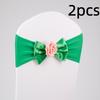 2pcs Vintage Satin Chair Sashes Band Multicolor Chair Back Flower Durable Chair Bow Tie  Birthday