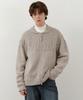 Wednesday Oasis Cowichan Sherpa Wool Knit Zip-Up_Beige(Wc25-Kn77)