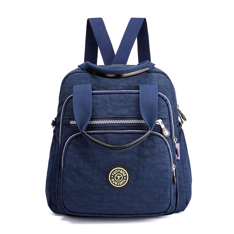 Moda Donna Monospalla Messenger Portatile Grande Capacità Borsa Femminile Zaino da Viaggio Borsa Multifunzionale alla Moda One size colore blu scuro
