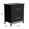 Modern Solid Wood Bedside Cabinet, Multi-Tier Double Drawer Nightstand, Freestanding Storage Unit,  Large-Capacity Organizer