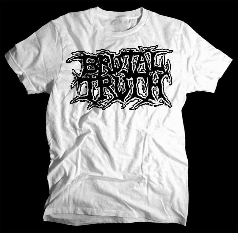 Brutal Truth LOGO T-Shirt WEISS Metal-Band S-5XL