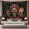 Craniu Gotic (5) Temă Tapiserie Personalizată Nume Personalizat Text Tapiserie de Agățat pe Perete Decorațiune Fundal Casă