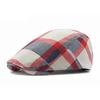 Men Women's Beret Plaid Cap Vintage Paintwork Hat
